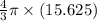\frac{4}{3} \pi \times (15.625)
