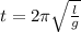 t=2\pi \sqrt{\frac{l}{g}}