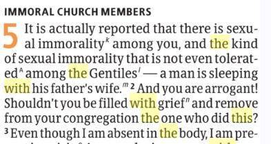 In first corinthians, the corinthian believers boasted in their tolerance. instead they should have
