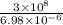 \frac{3\times 10^{8}}{6.98\times 10^{-6}}