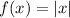 f(x) = |x|