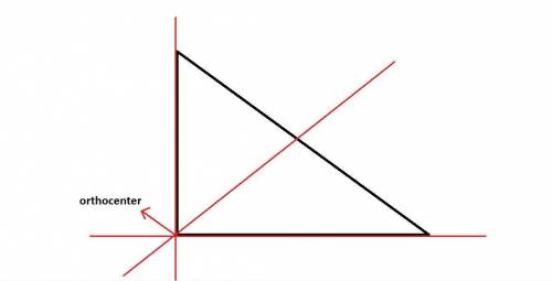 In which type of triangle is the orthocenter on the perimeter of the triangle
