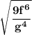 \mathbf{\sqrt{\dfrac{9f^6}{g^4}}}