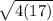 \sqrt{4(17)}