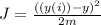 J = \frac{((y(i))-y)^2}{2m}