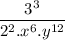 $ \frac{3^3}{2^2. x^6. y^{12}}$