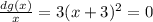 \frac{dg(x)}{x}=3(x+3)^2=0