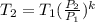 T_2=T_1(\frac{P_2}{P_1})^k