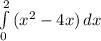 \int\limits^2_0 {(x^2-4x)} \, dx