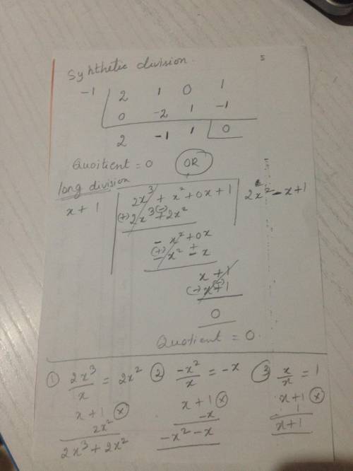 Brainliestttme : ) use long division or synthetic division to find the quotient of :