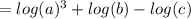 =log(a)^3 + log(b) - log(c)