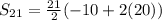 S_{21}=\frac{21}{2}(-10+2(20))