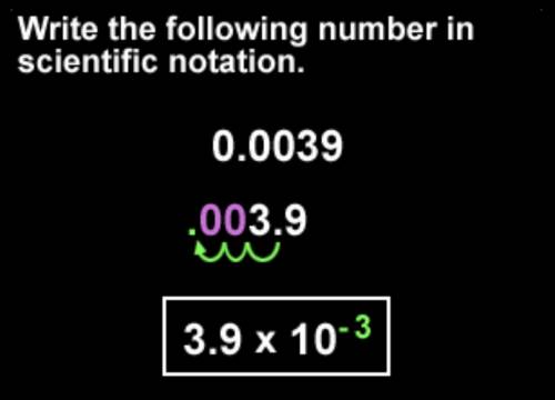 What is 0.0039 in scientific notation