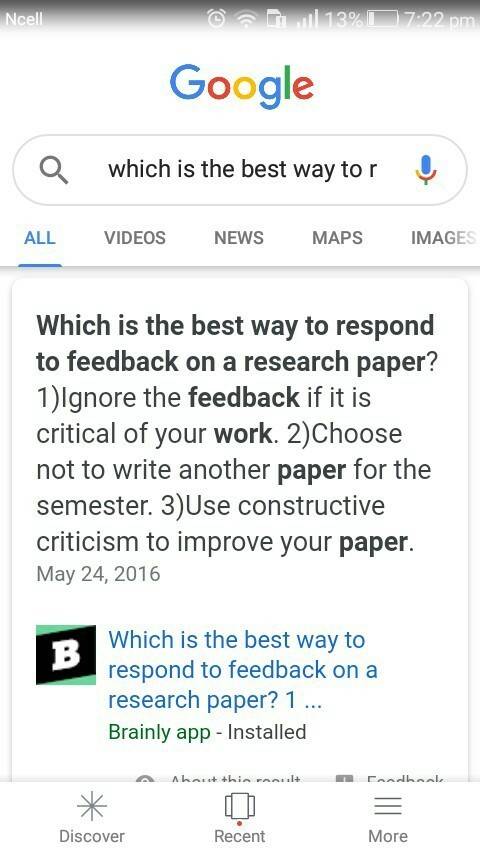 What is the best way to respond to feedback on a research paper?
