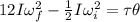 \fra{1}{2}I\omega_f^2-\frac{1}{2}I\omega_i^2 =\tau\theta