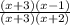 \frac{(x+3)(x-1)}{(x+3)(x+2)}