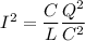 I^2 = \dfrac{C}{L}\dfrac{Q^2}{C^2}