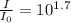\frac{I}{I_0} = 10^{1.7}
