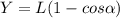 Y=L(1-cos\alpha )