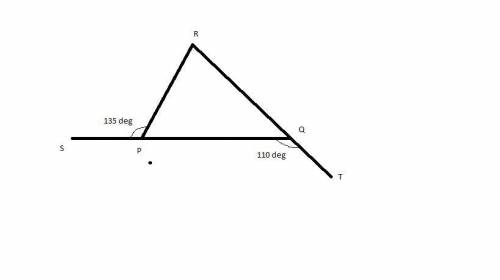 Atriangle has sides qp and rq of triangle pqr are produced to points s and t respectively if< spr