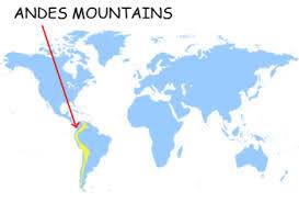 What is the best description of the location of the andes mountains?  a) the andes mountains run eas
