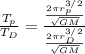 \frac{T_{p}}{T_{D}}=\frac{\frac{2\pi r_{p}^{3/2}}{\sqrt{GM}}}{\frac{2\pi r_{D}^{3/2}}{\sqrt{GM}}}