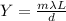 Y = \frac{m\lambda L}{d}