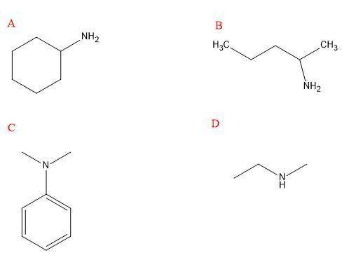 Draw the structures of each of the amines. mark as primary, secondary or tertiary.  a) cyclohexylami