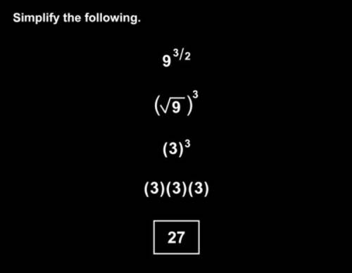 Simplify the expression (9)^3/2