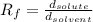 R_f=\frac{d_{solute}}{d_{solvent}}
