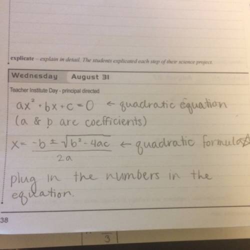 Can someone explain the quadratic formula to me pl