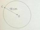 Which statements are true regarding the area of circle d?  select two options 18 cm the area of the