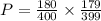 P=\frac{180}{400}\times\frac{179}{399}