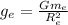 g_{e}=\frac{Gm_{e}}{R_{e}^2}