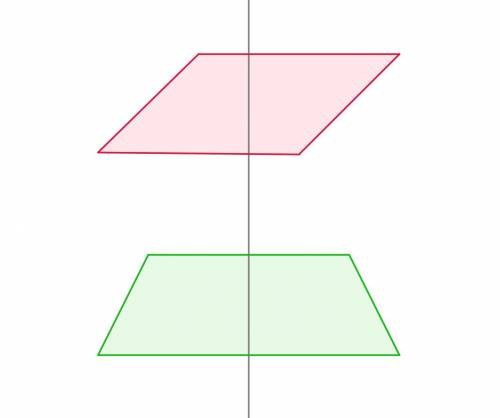 Of symmetry- aline that divides an object into two congruent halves.