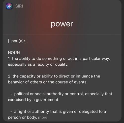 What is the correct definition of power