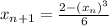 x_{n+1} = \frac{2-(x_n)^3}{6}