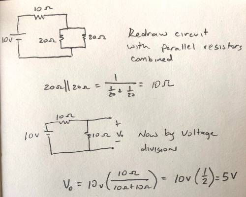 Find vo= between the two ends of the circuit on the right.