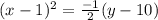 (x-1})^2=\frac{-1}{2}(y-10)