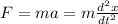 F = ma = m\frac{d^2x}{dt^2}