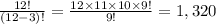 \frac{12!}{(12-3)!} =\frac{12\times 11\times 10\times 9!}{9!}= 1,320