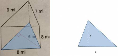 Can somebody   me find the volume of this triangular prism?