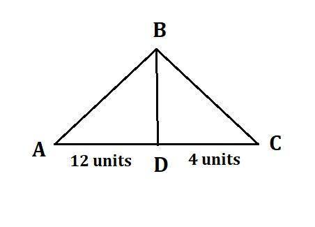 In triangle $abc,$ point $d$ is on $\overline{ac}$ such that $ad = 3cd = 12$. if $\angle abc = \angl