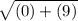\sqrt{(0) + (9)}