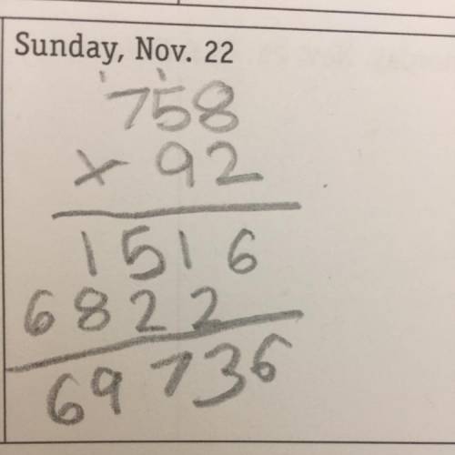 758×92 solve using standard algorithm​