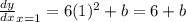 \frac{dy}{dx}_{x=1}=6(1)^{2}+b=6+b