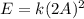 E = k(2A)^2