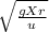 \sqrt{\frac{gXr}{u} }