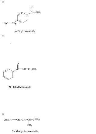 Write a structural formula for each of the following compounds:   a. m-chlorobenzoyl chloride  b. tr