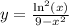 y = \frac{\ln^2(x)}{9-x^2}